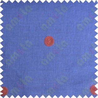 Blue with red polka dots embroidery sheer cotton curtain designs